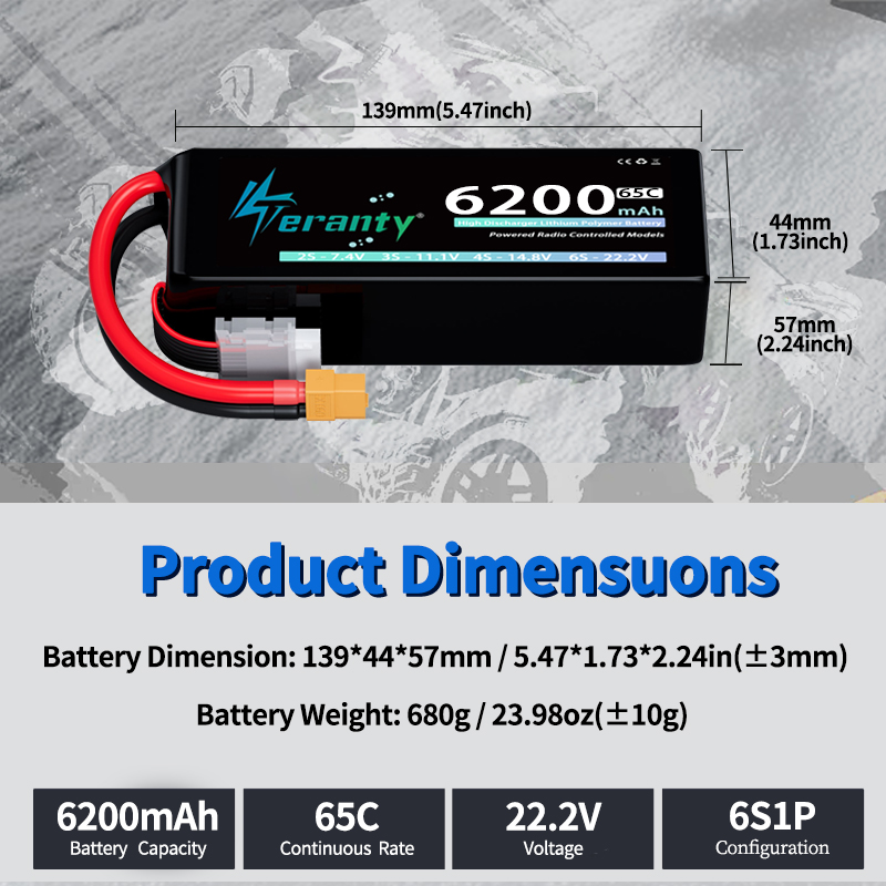 TERANTY 6S 6200mAh Lipo Batter - огляд і ціна Lipo Battery 6S