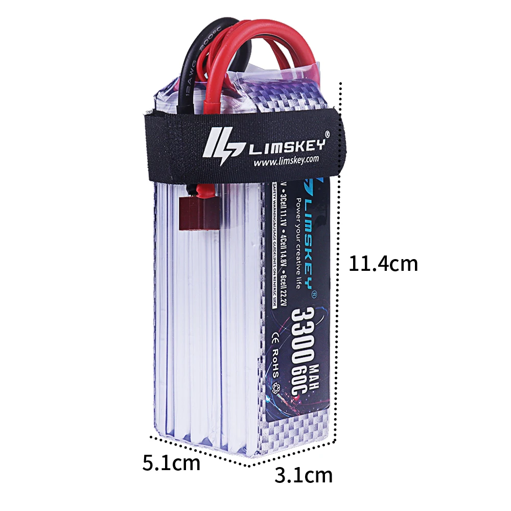 Brand NEW 3300mah 22.2V 60C 6S - огляд і ціна Lipo Battery 6S