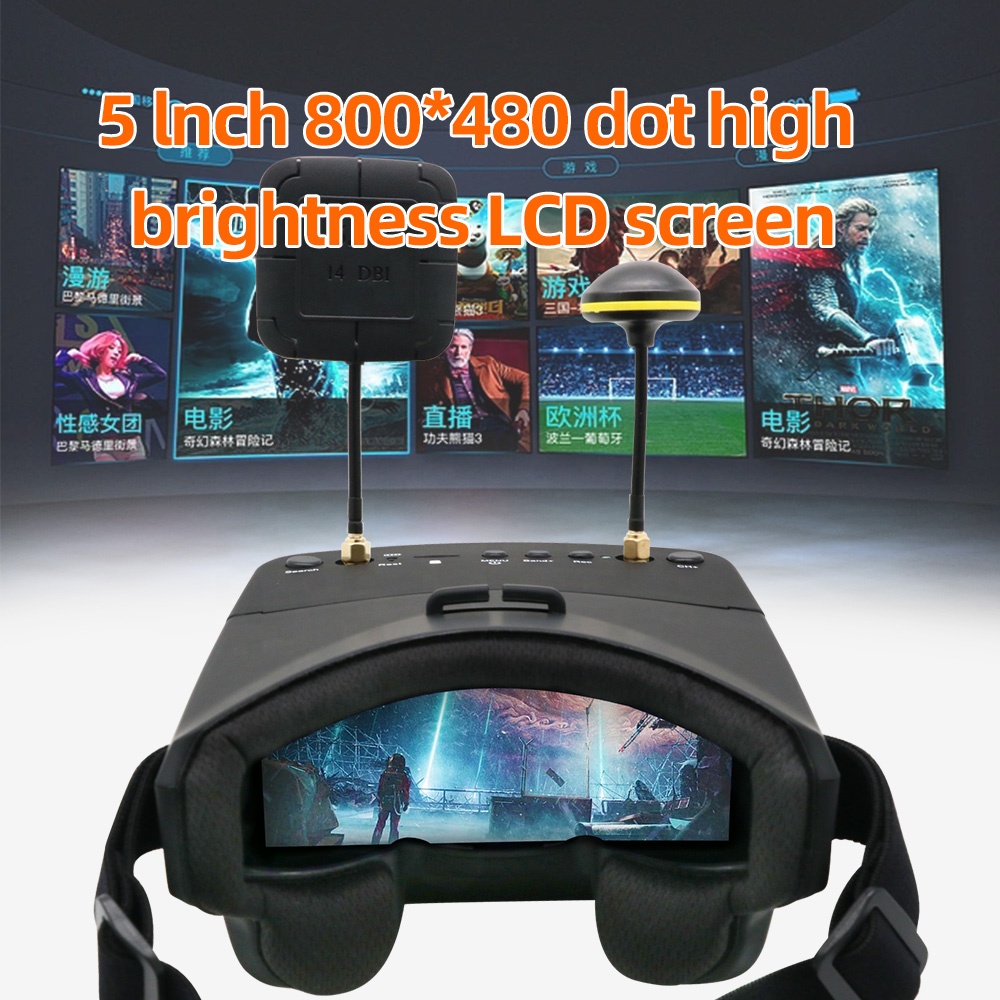 EV800D 5.8G 40CH 5 Inch 800*48 - огляд і ціна Goggles Fpv