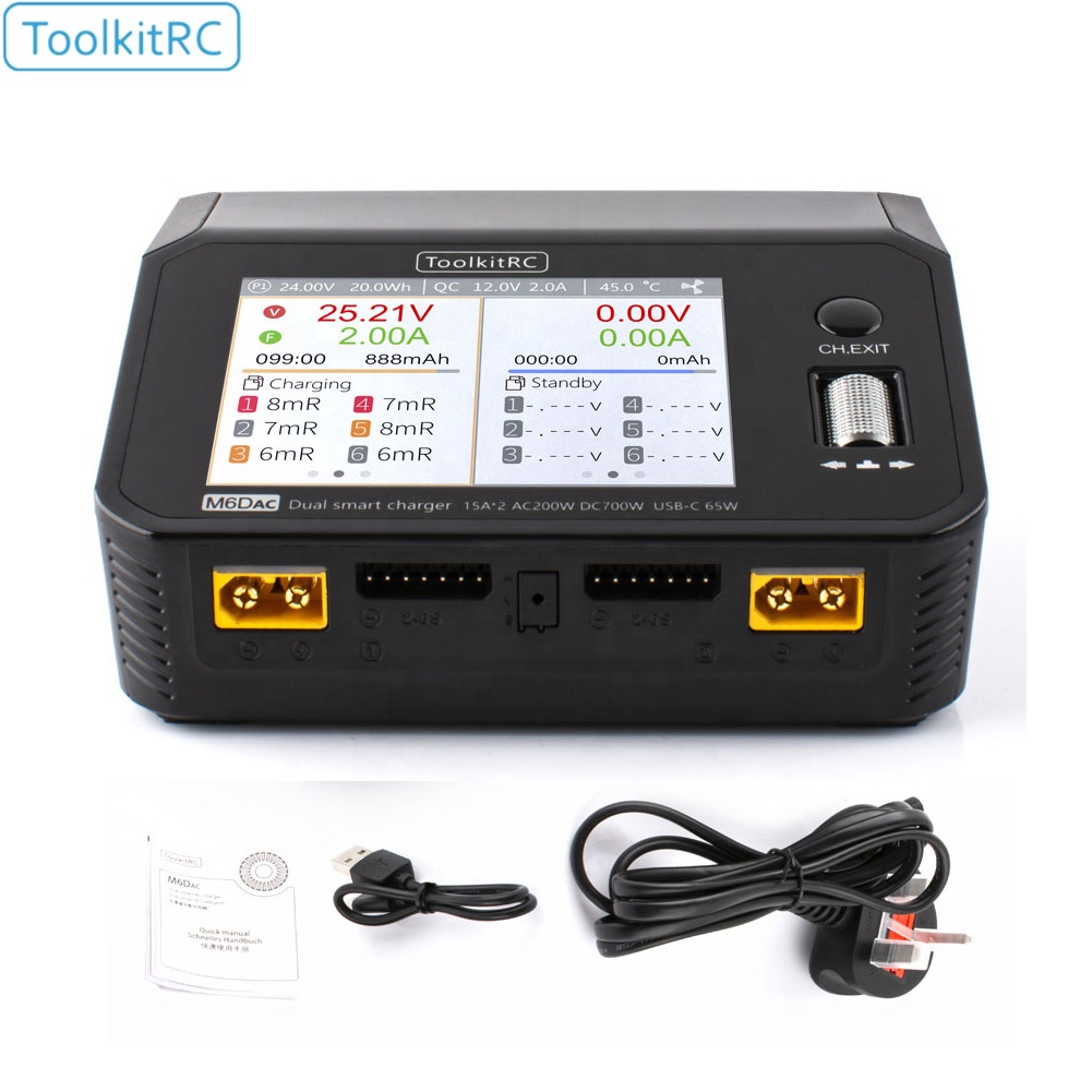 Toolkitrc M6DAC 350W X 2 USB-C - огляд і ціна Lipo Battery 6S