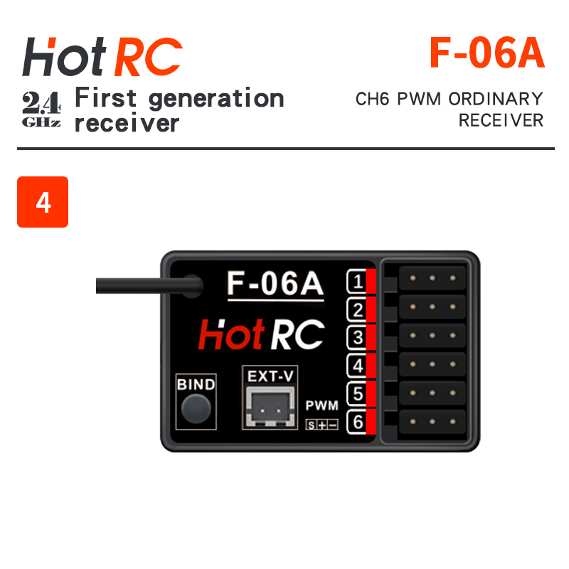 HOTRC 2.4Ghz Receivers F-01A F - огляд і ціна Radio Transmitter 2.4Ghz